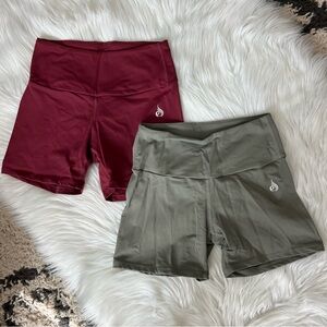 2 Pairs Ryderwear Scrunch Butt High Waisted Shorts